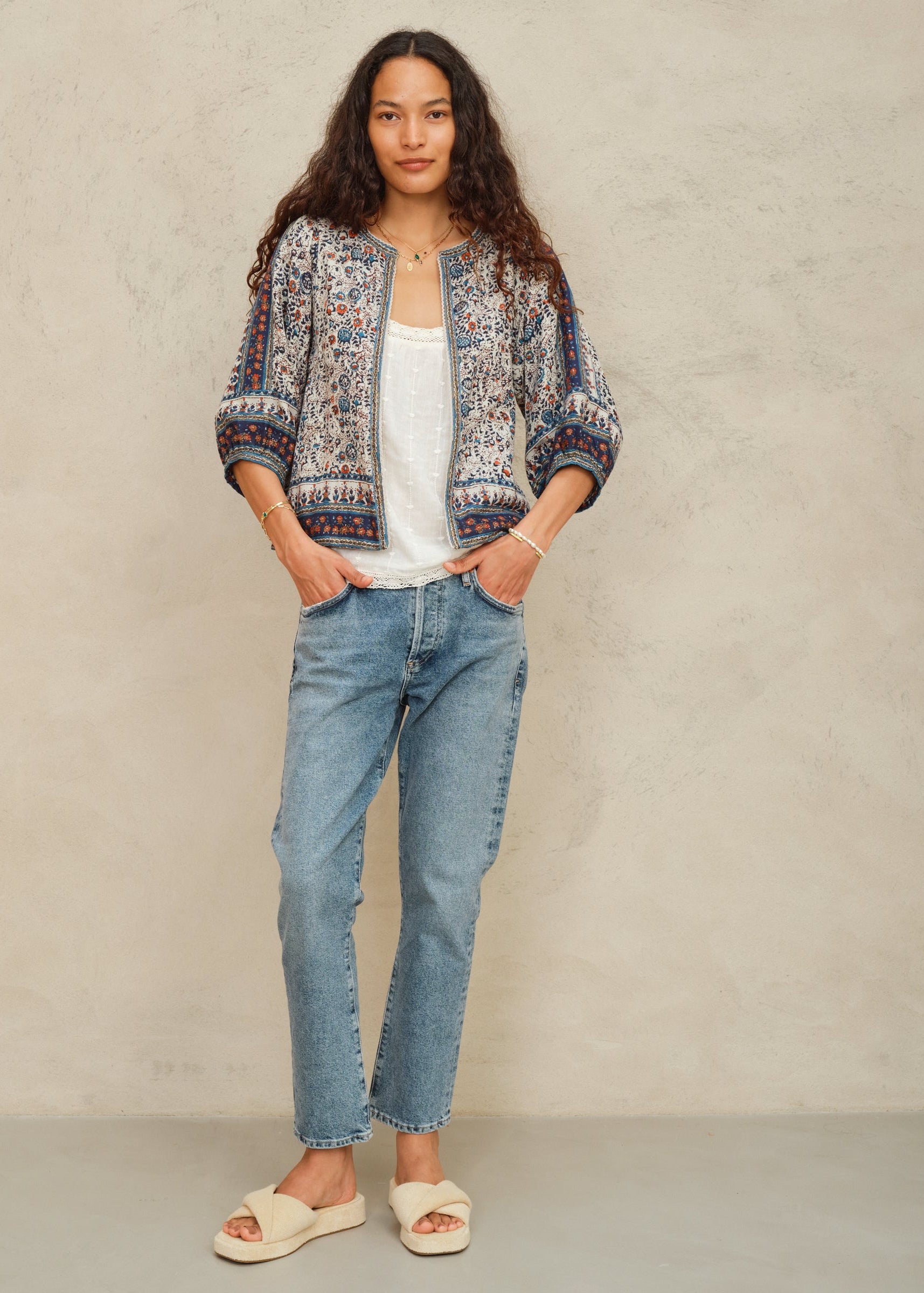 Cass Jacket -Indigo/Rust