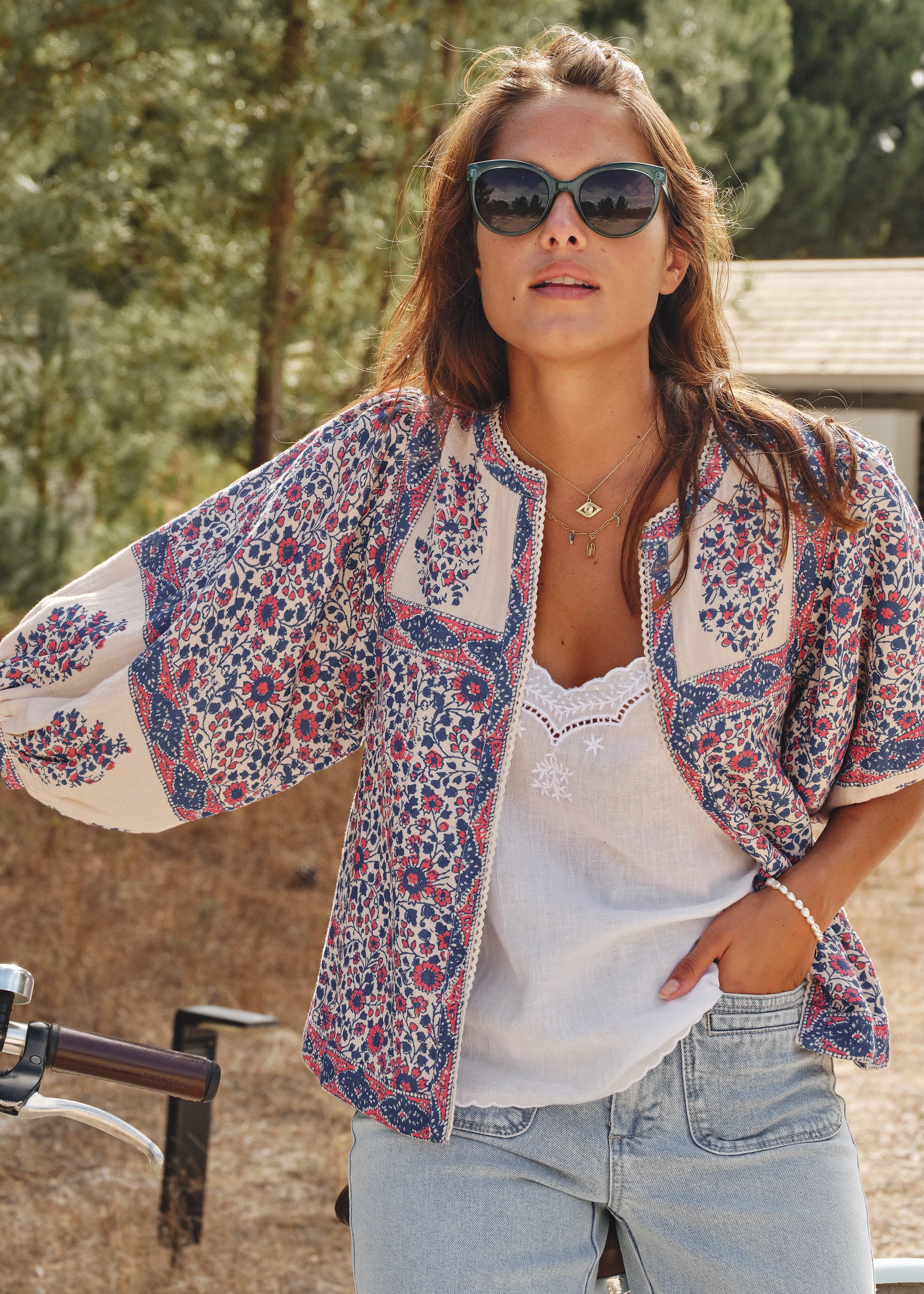 Della Jacket - Blue/Pink