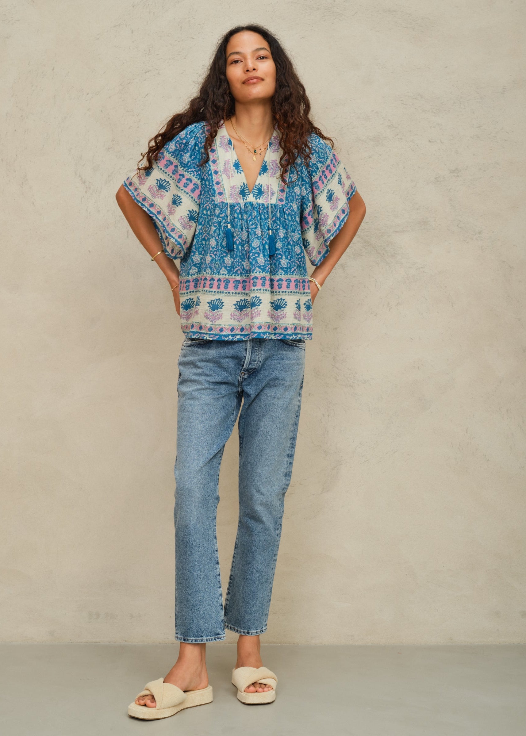 Myla Short Sleeve Top - Multi