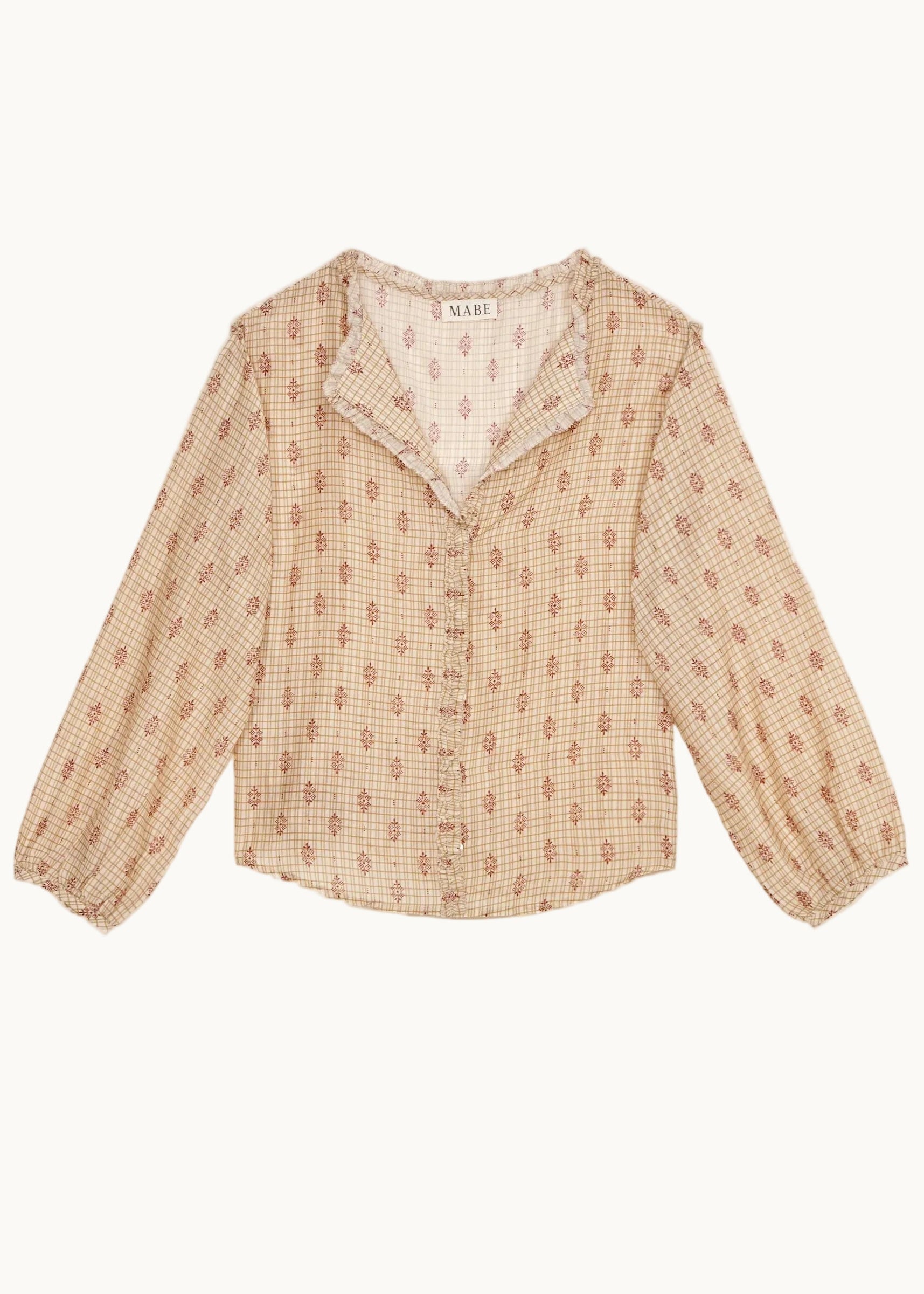 Orly Long Sleeve Top - Multi/Red