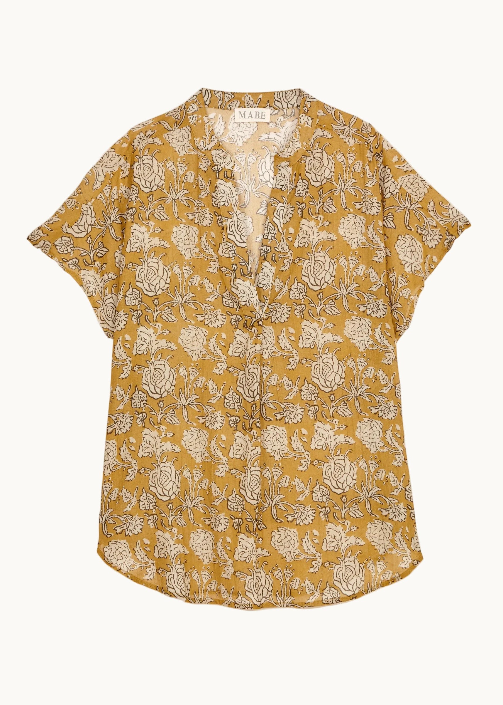 Tulsi Short Sleeve Top - Mustard