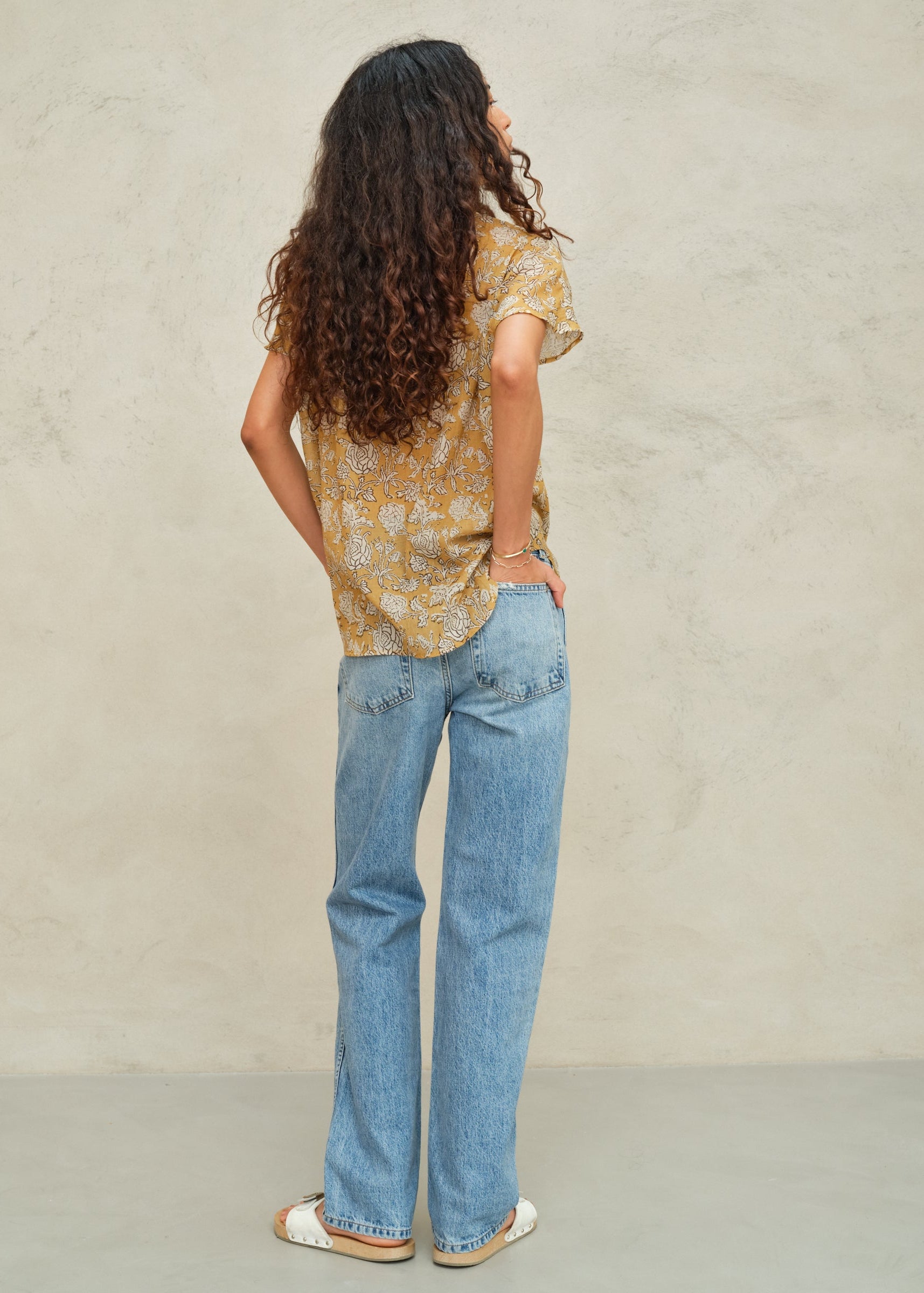 Tulsi Short Sleeve Top - Mustard