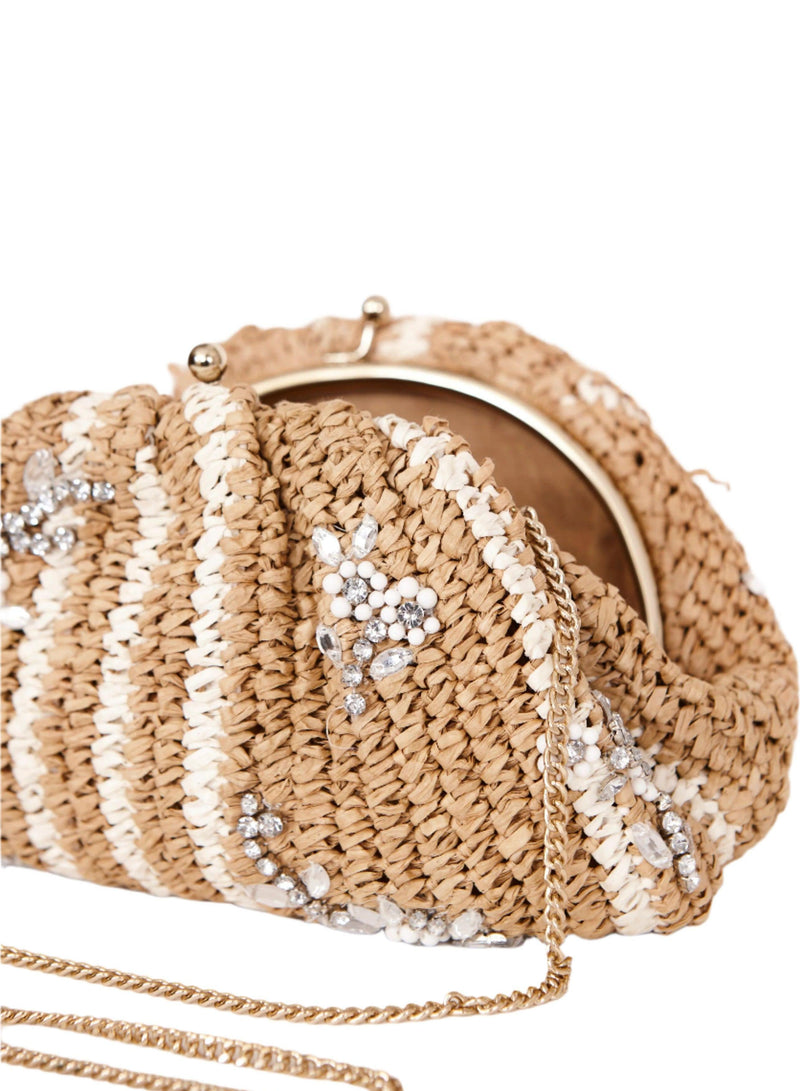 Alora Clutch - Nat/Ecru