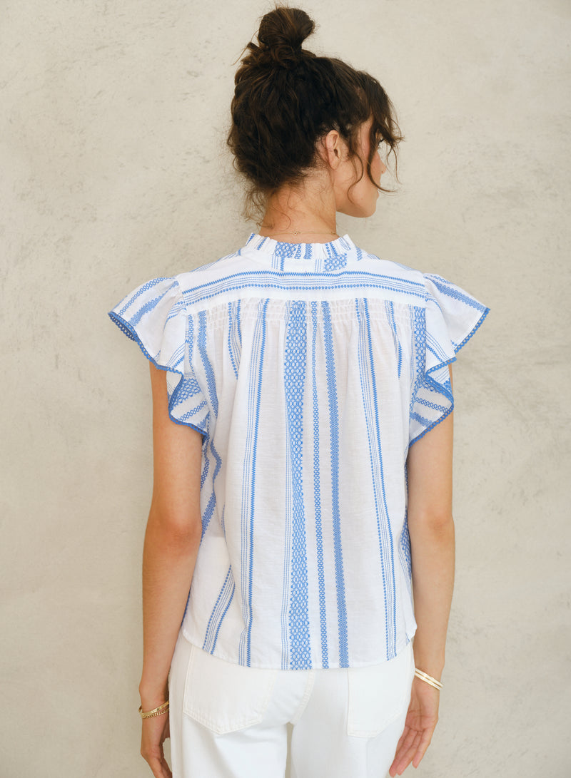 Alma Top - Blue Stripe