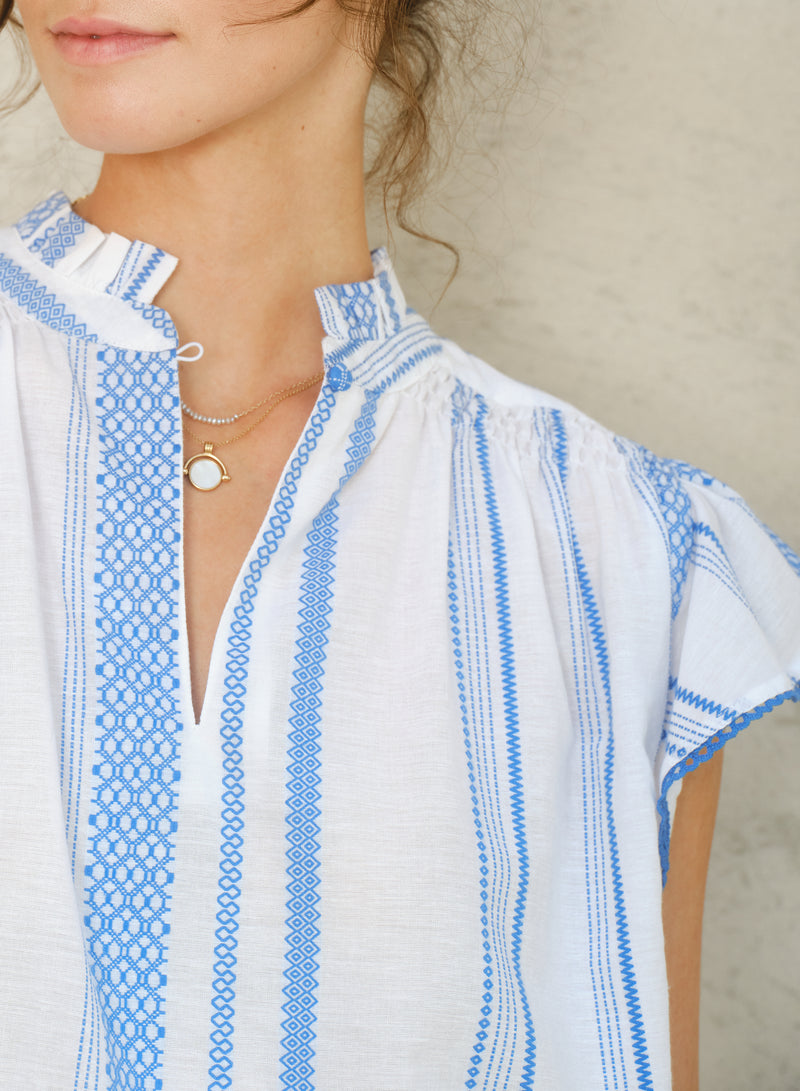 Alma Top - Blue Stripe