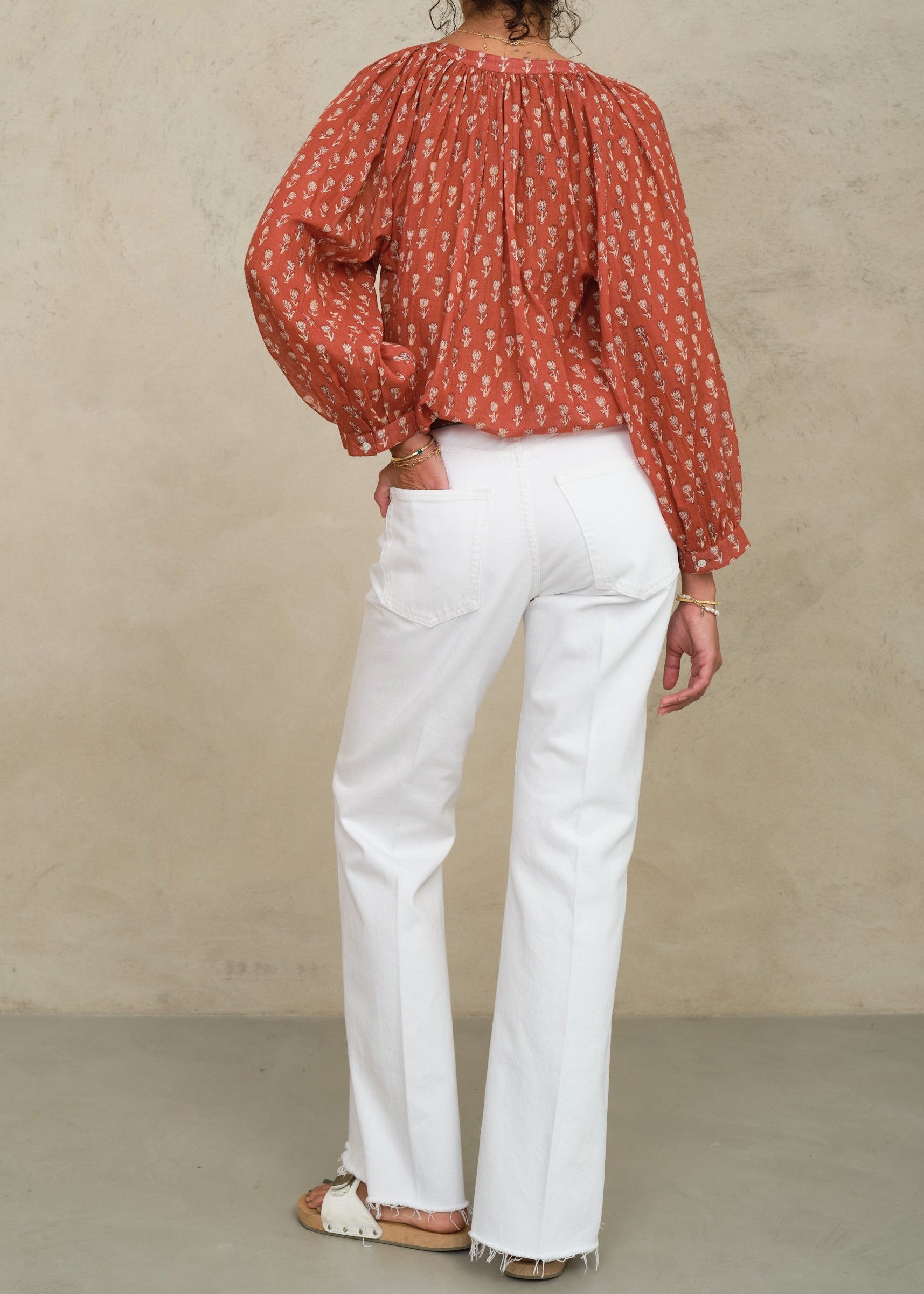 Ari Long Sleeve Top - Rust