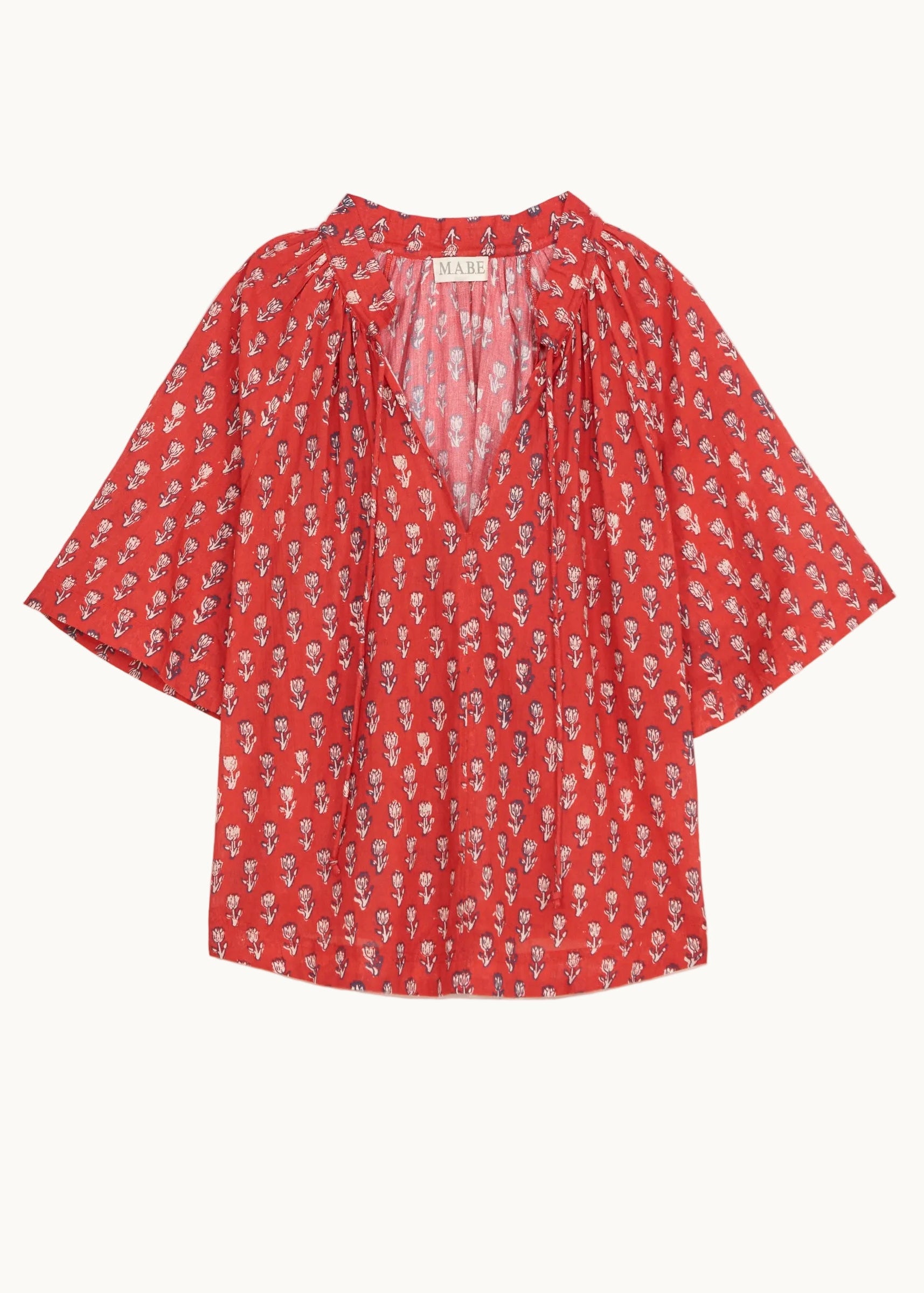 Ari Gathered Top - Red