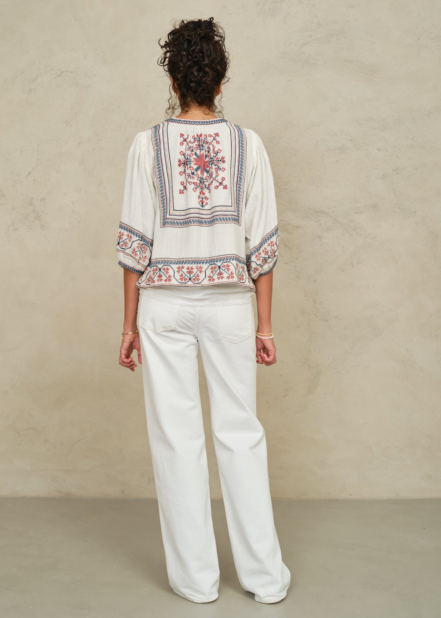 Calista Jacket - Ecru/Multi
