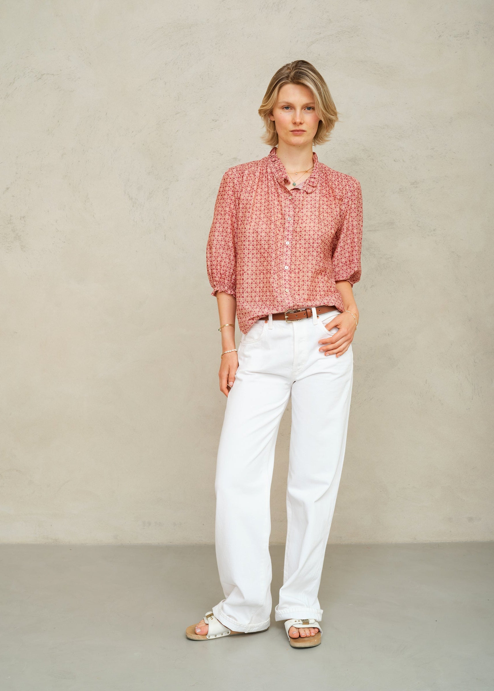 Cassia Long Sleeve Top -Pink