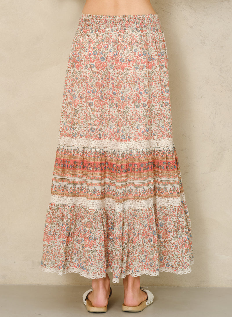 Cass Maxi Skirt - Coral