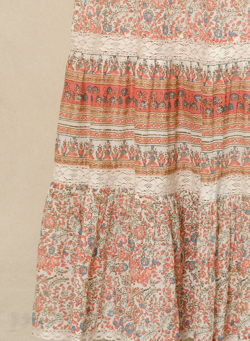 Cass Maxi Skirt - Coral