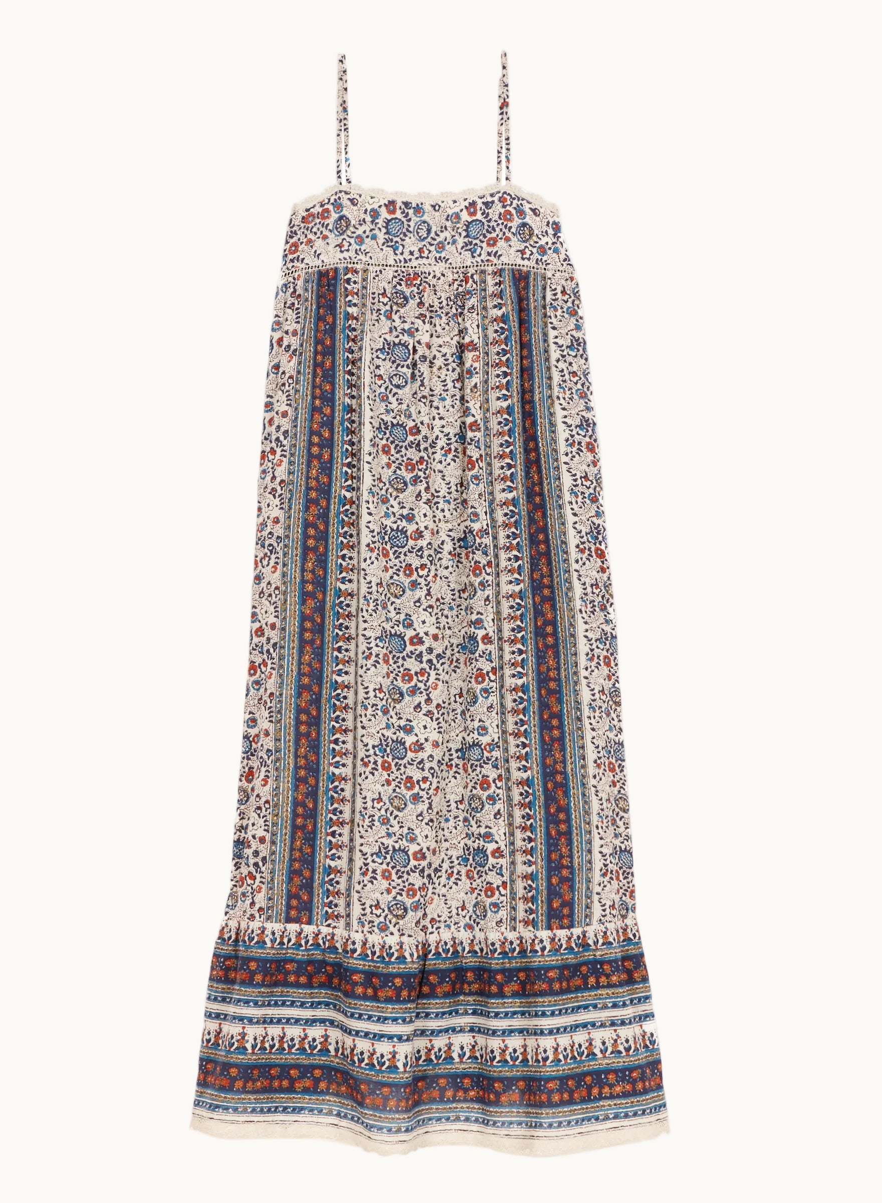Cass Maxi Sundress - Indigo/Rust