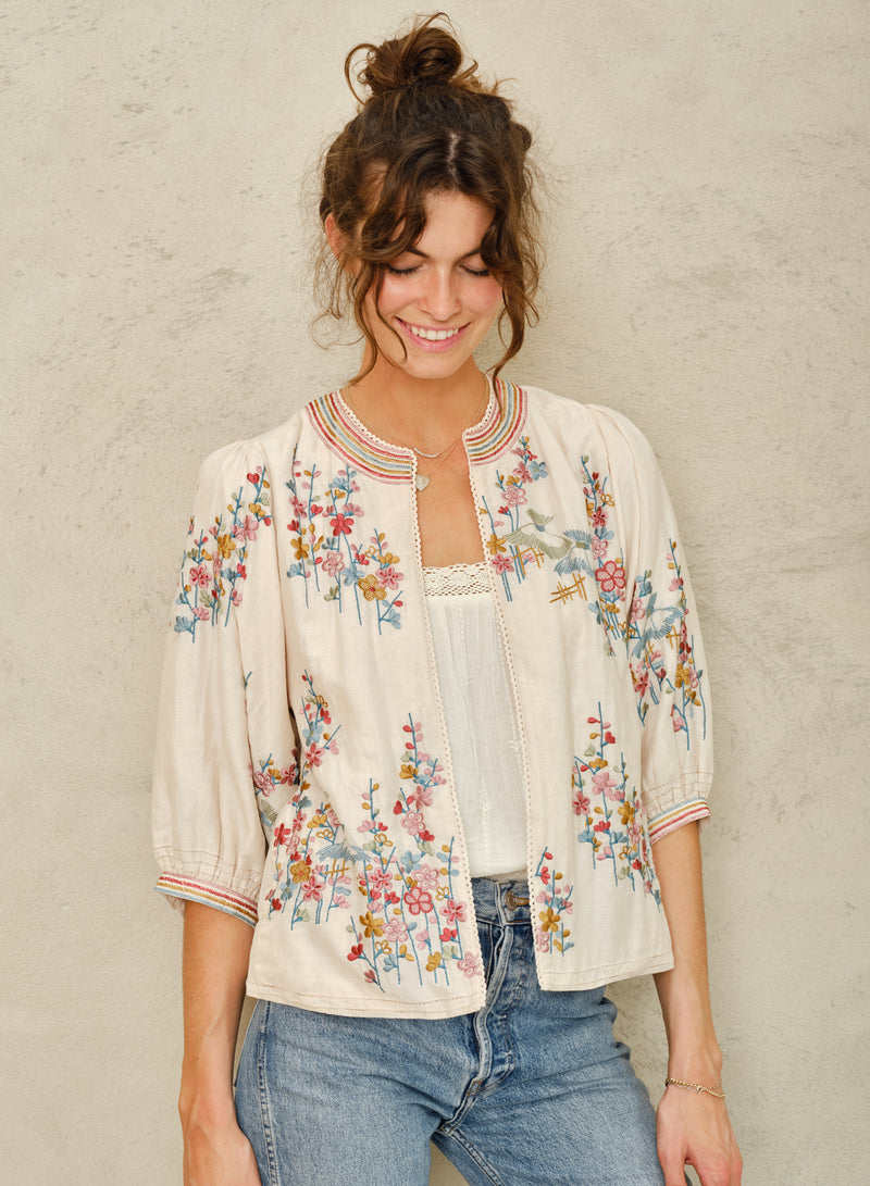 Emi Jacket - Ecru/ Pastel