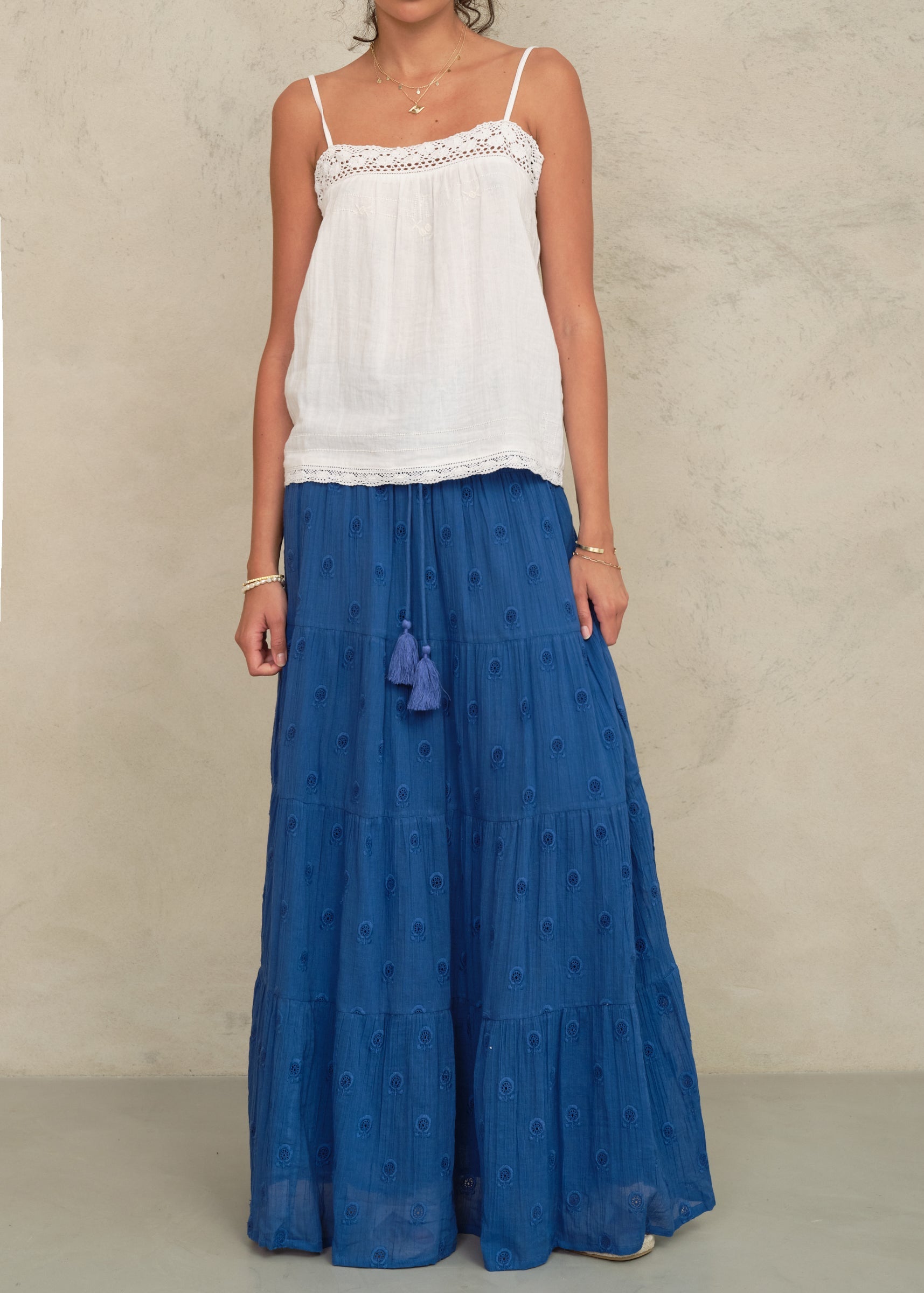 Frani Maxi Skirt - Cobalt