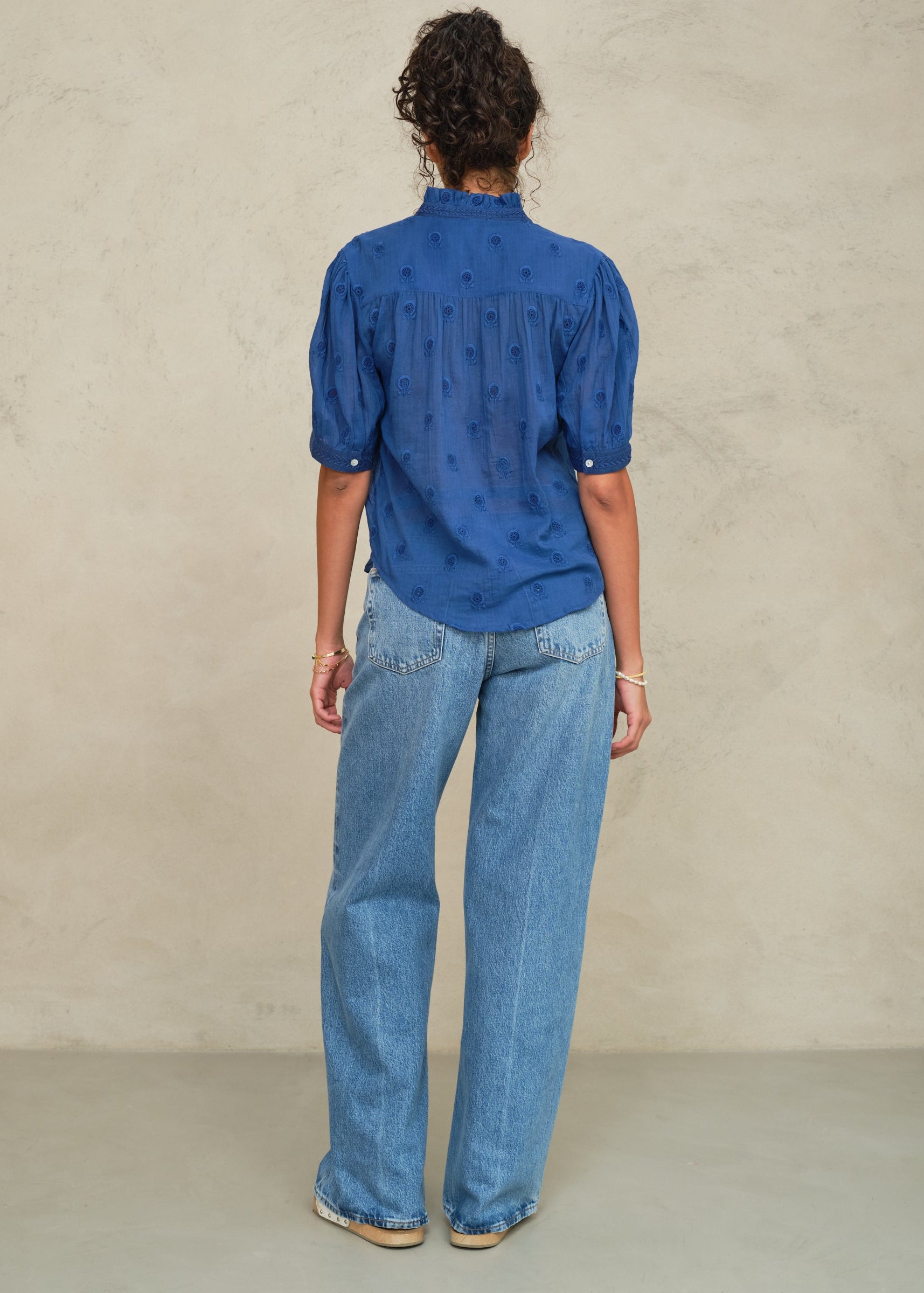 Frani Short Sleeve Top - Cobalt