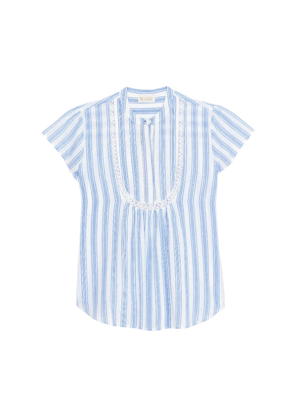 Freya Top - Blue Stripe