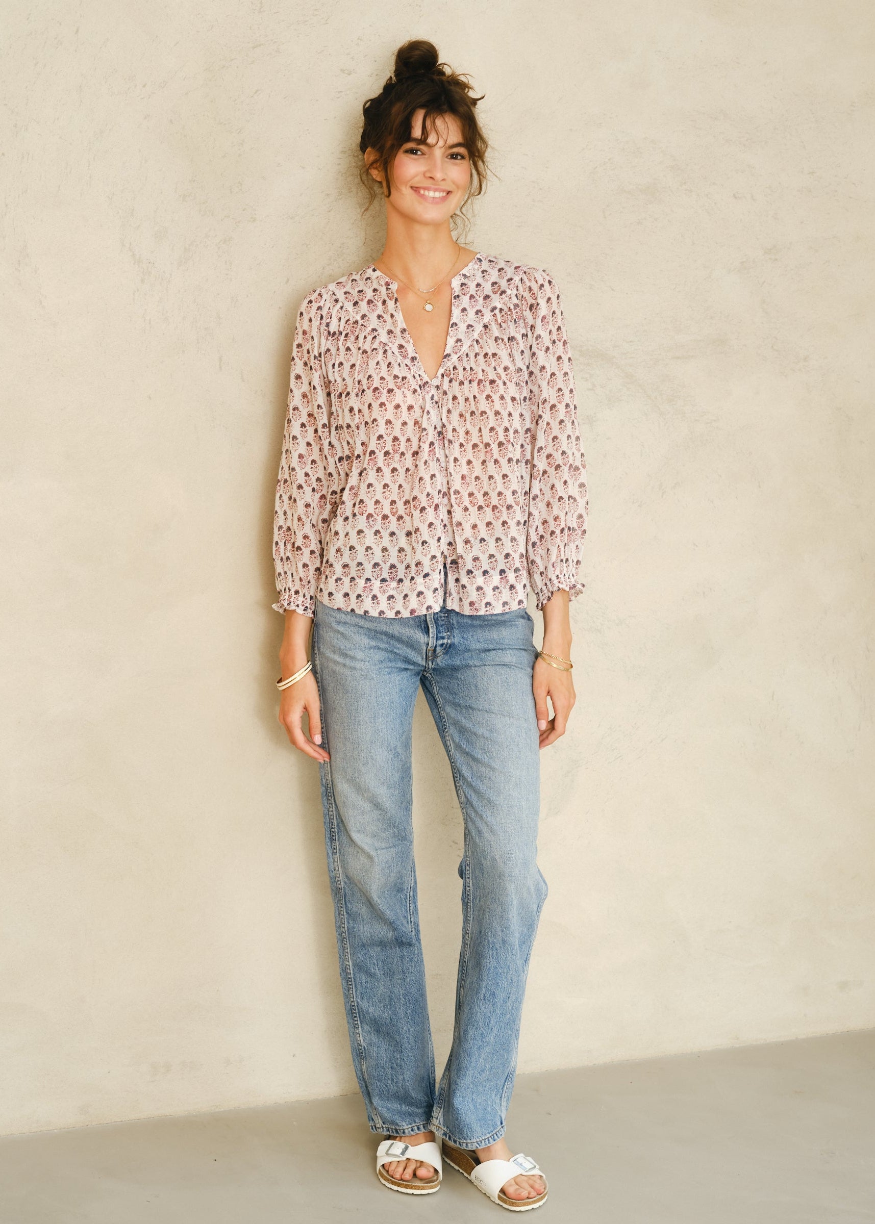 Kiki Long Sleeve Top - Blue