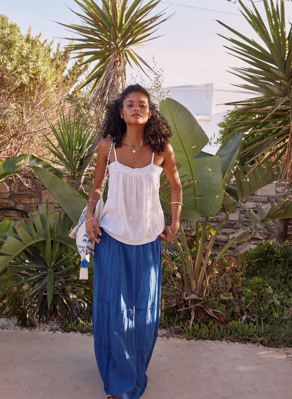 Kora Maxi Skirt - Blue