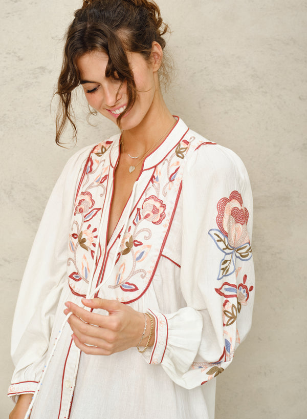 Lucia Tunic - Ivory/Rust