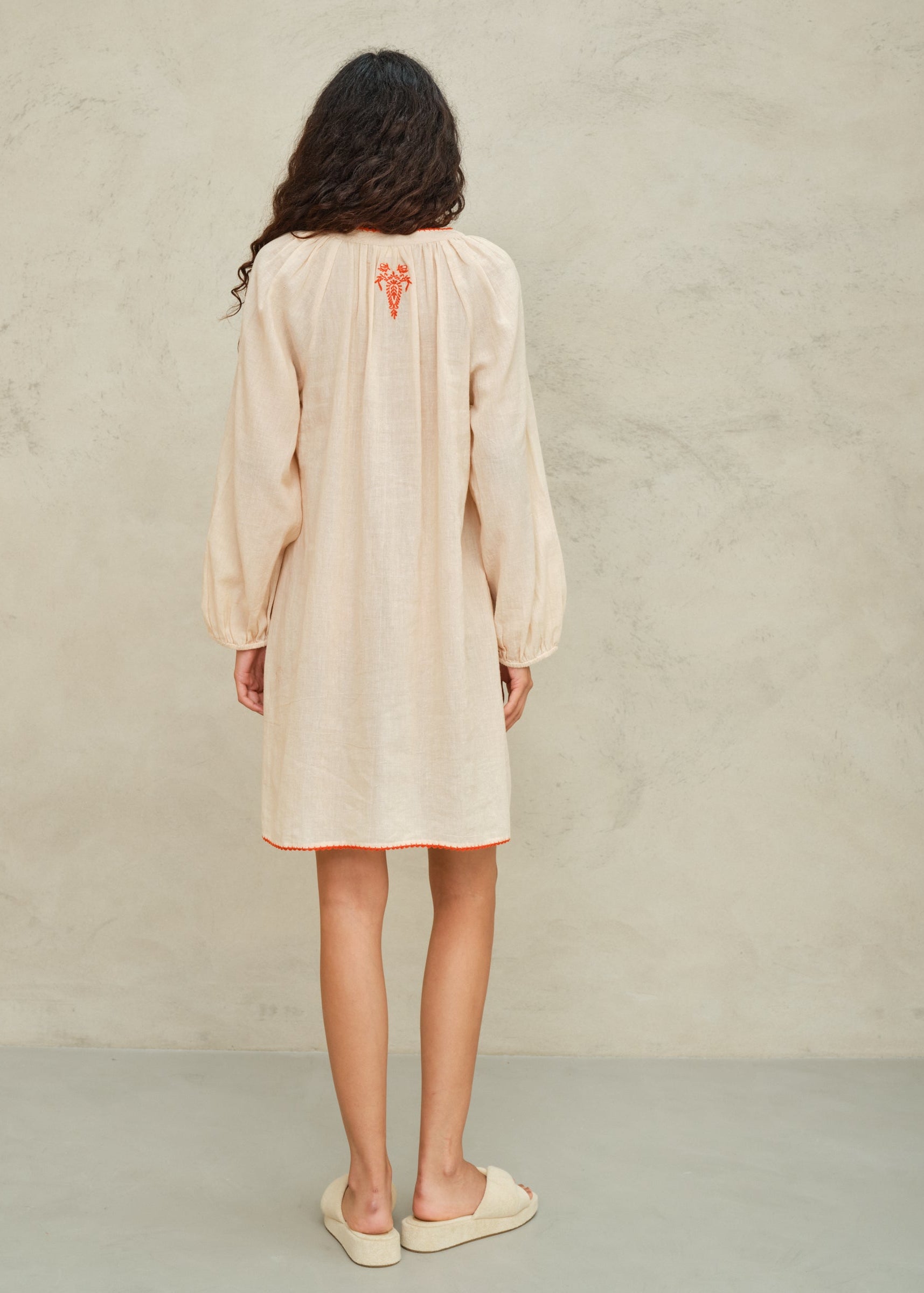 Talia Kaftan - Beige/Orange