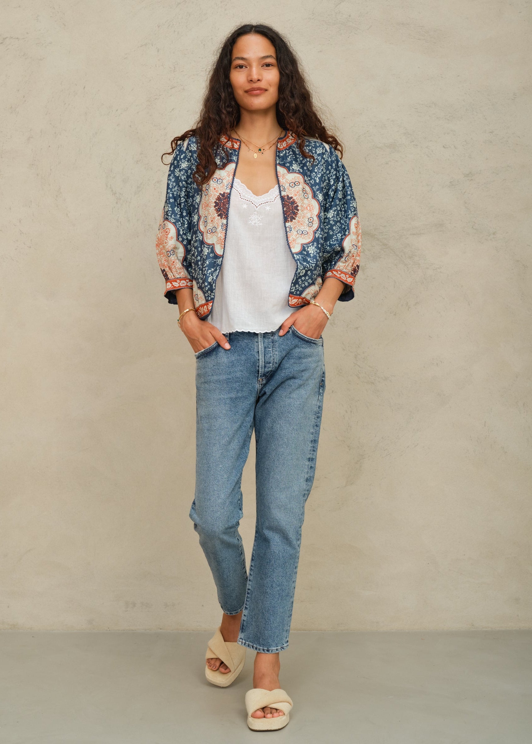 Ursa Jacket - Indigo/Ecru