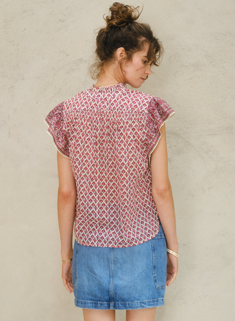 Viti Short Sleeved Top - Pink